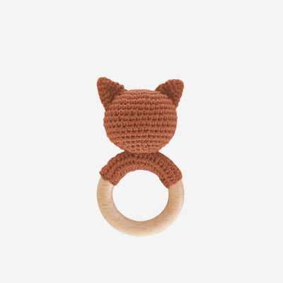 Cotton Crochet Rattle Teether - Fox by The Blueberry Hill Toys The Blueberry Hill   
