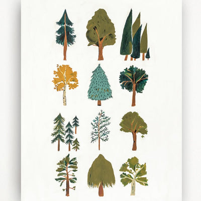 Forest Trees Art Print - 11x14 by Clementine Kids Decor Clementine Kids   