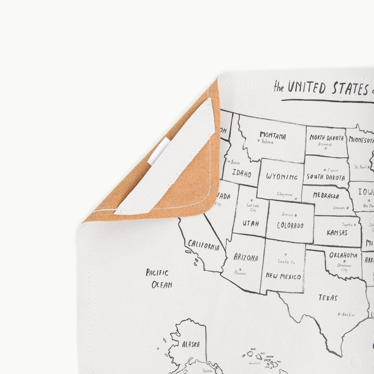 Leather Micro Changing Mat - USA Map by Gathre Bath + Potty Gathre