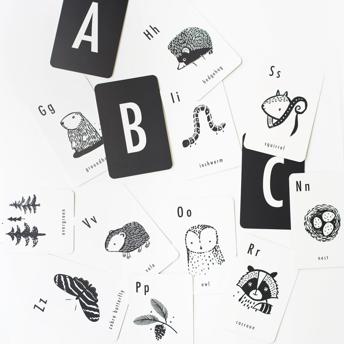 Woodland Alphabet Cards by Wee Gallery Toys Wee Gallery