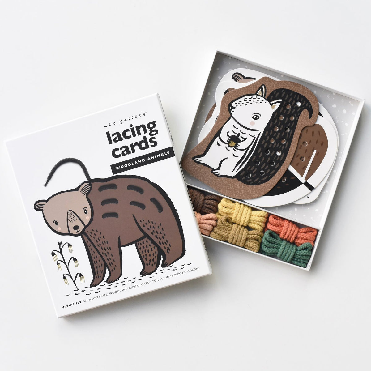 Woodland Lacing Cards by Wee Gallery Toys Wee Gallery