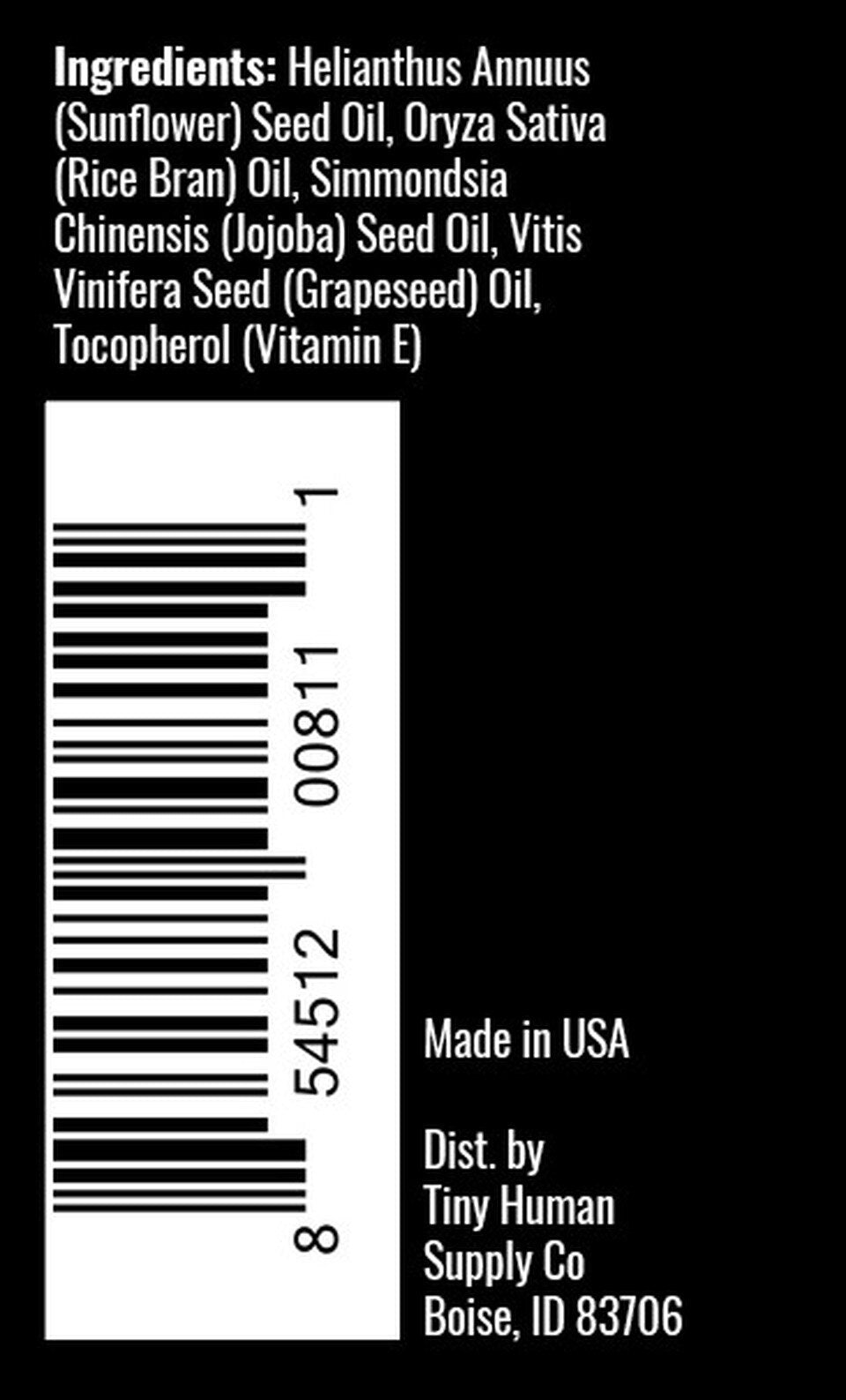 Work it Out Baby Massage Oil - 4 oz by Tiny Human Supply Co. Bath + Potty Tiny Human Supply Co.