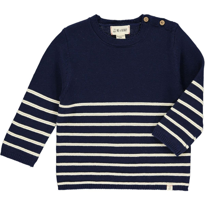 Breton Sweater - Navy/Cream Stripe by Me & Henry