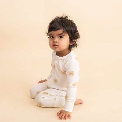 Organic 2-Way Zip Romper - Summer Sun by Makemake Organics