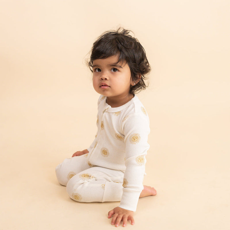 Organic 2-Way Zip Romper - Summer Sun by Makemake Organics