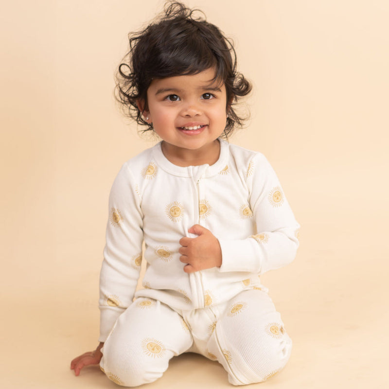 Organic 2-Way Zip Romper - Summer Sun by Makemake Organics
