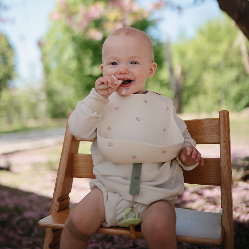 Silicone Baby Bib - Pretzels by Mushie & Co