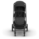 Black stroller on a white background
