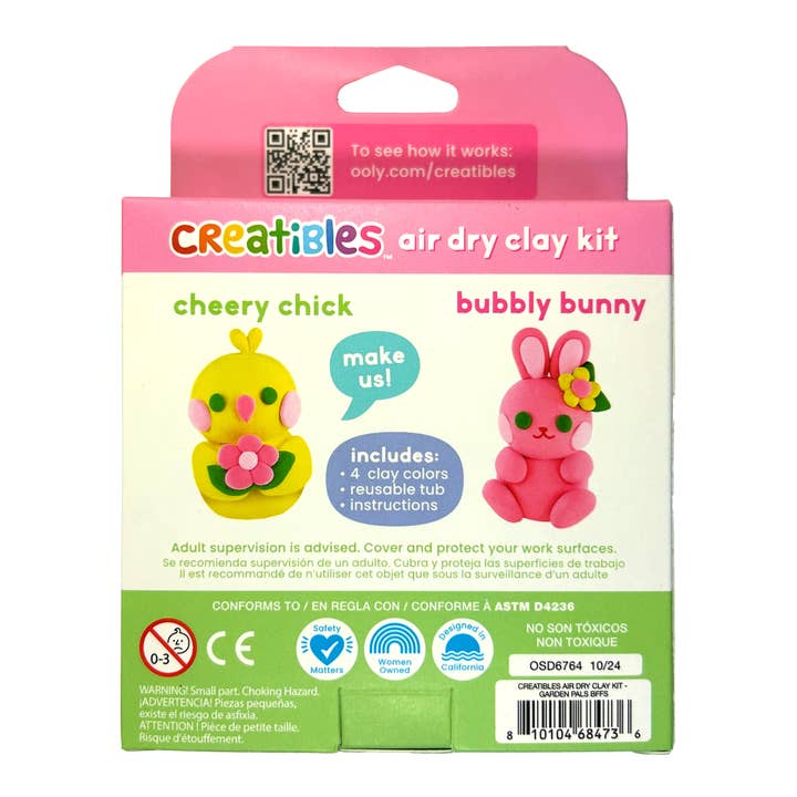 Creatibles Mini Air Dry Clay Kit - Garden Pals BFFs by OOLY