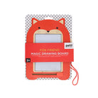 Fox-themed magic drawing board with packaging on a white background