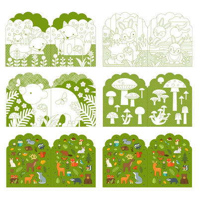 Woodland Coloring Book and Stickers by Petit Collage