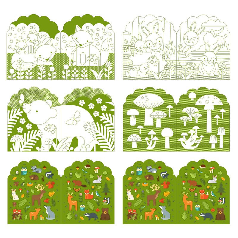 Woodland Coloring Book and Stickers by Petit Collage