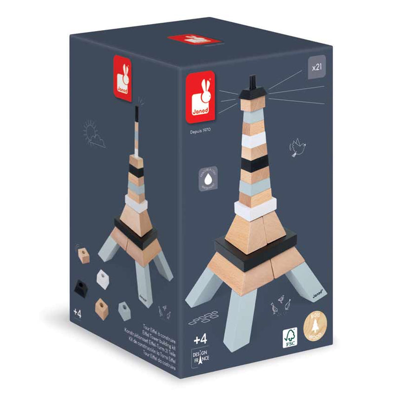 Eiffel Tower Wooden Building Set by Janod