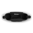 Black waist bag on a white background