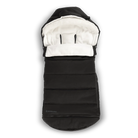UPPAbaby CozyGanoosh Footmuff in a black fabric.