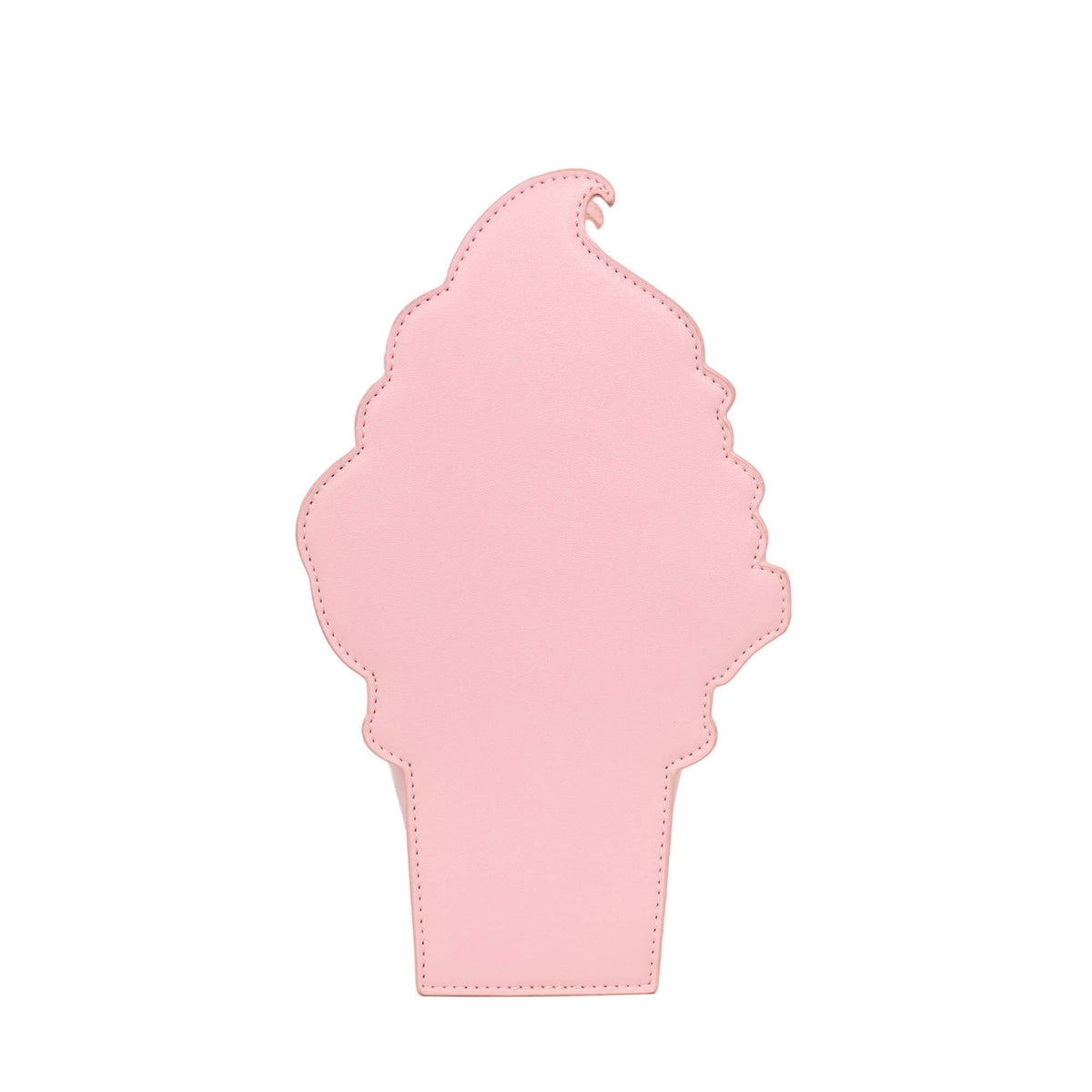 Pink ice cream cone-shaped object on a white background