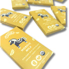 Yellow packaging of Nordic Milk chocolate bars on a white background