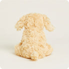 A rear-view perspective of the Golden Dog Junior plush toy by Warmies, displaying its soft, textured cream-colored fur and floppy ears.