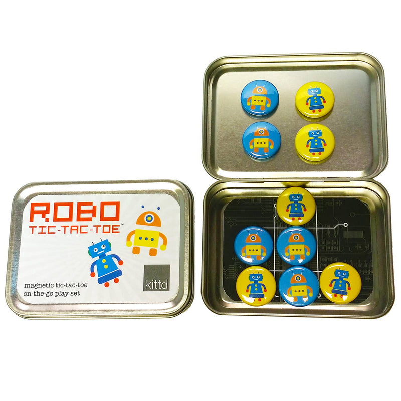 Robo Tic-Tac-Toe On-The-Go Kids Travel Game Play Set by kittd
