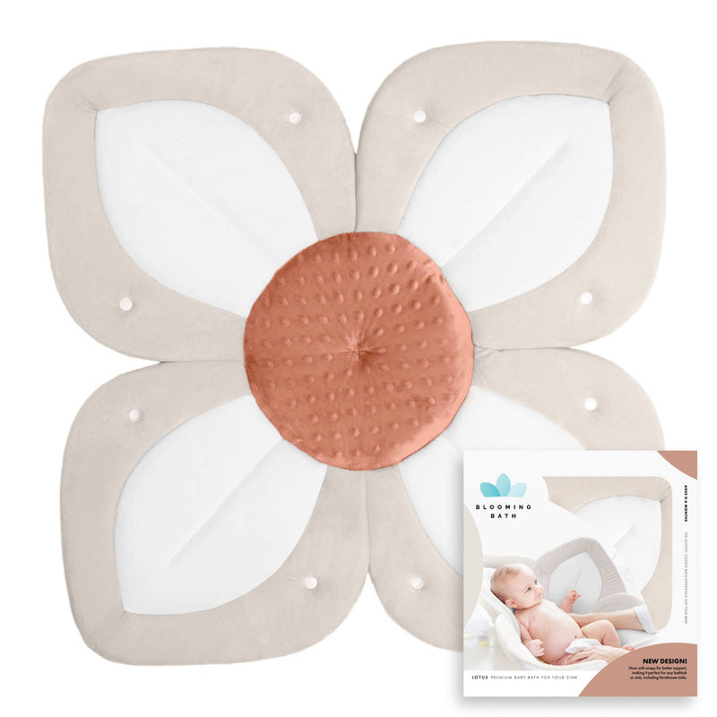 Blooming Bath Lotus with Snaps - Cream/White/Clay