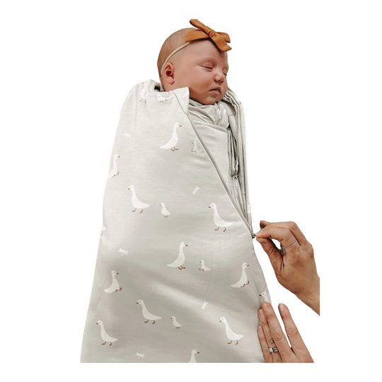 1.0 Tog Swaddle Sleep Bag - Goose by gunamuna