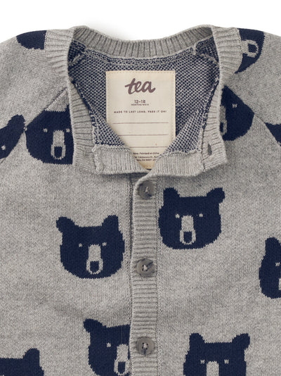 Iconic Baby Cardigan - Baby Bears by Tea Collection