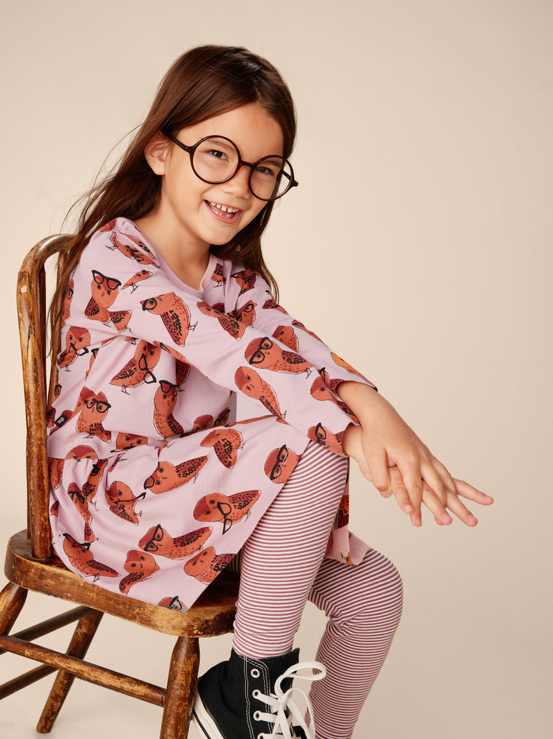 Printed Pocket Play Dress - All Knowing Owl by Tea Collection