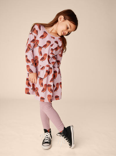 Printed Pocket Play Dress - All Knowing Owl by Tea Collection