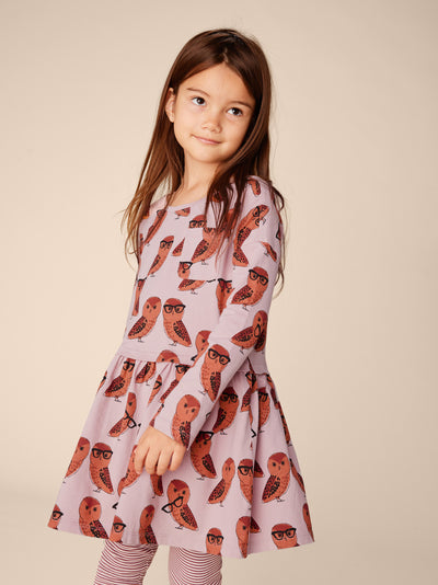 Printed Pocket Play Dress - All Knowing Owl by Tea Collection