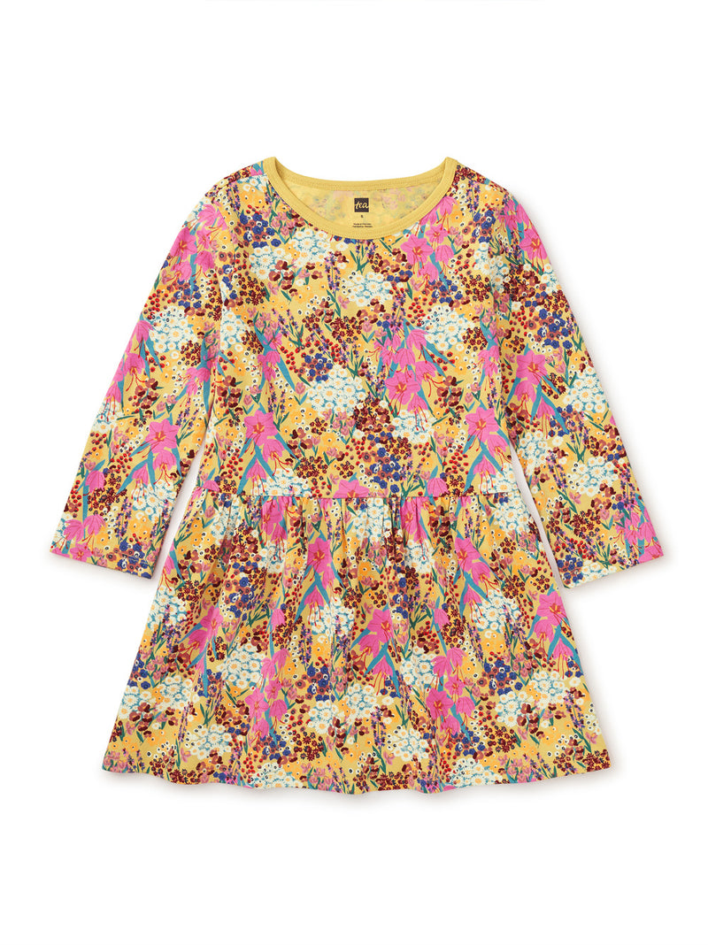 Long Sleeve Skirted Dress - Wild Saffron Floral by Tea Collection