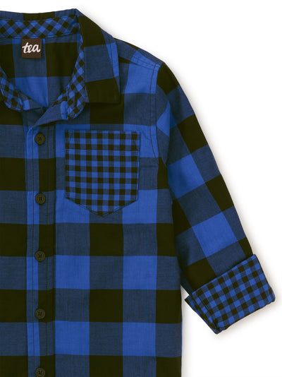 Double Weave Plaid Button Up - Bursa Plaid by Tea Collection