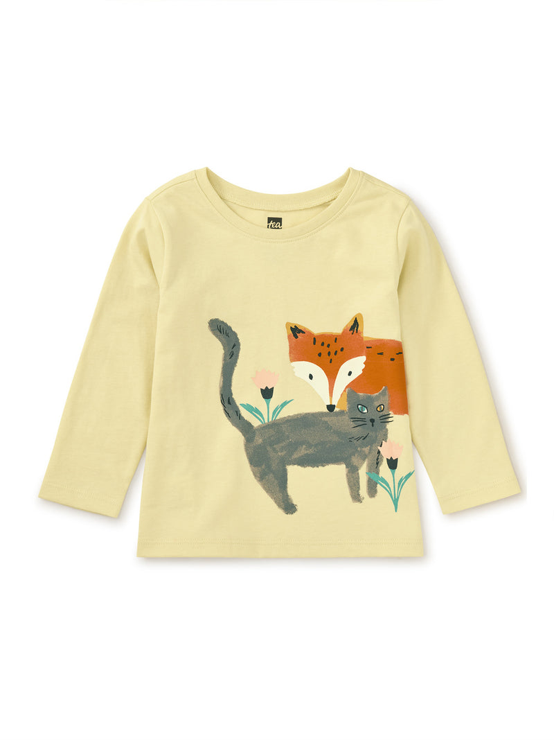 Cat and Fox Double Sided Tee - Hay by Tea Collection