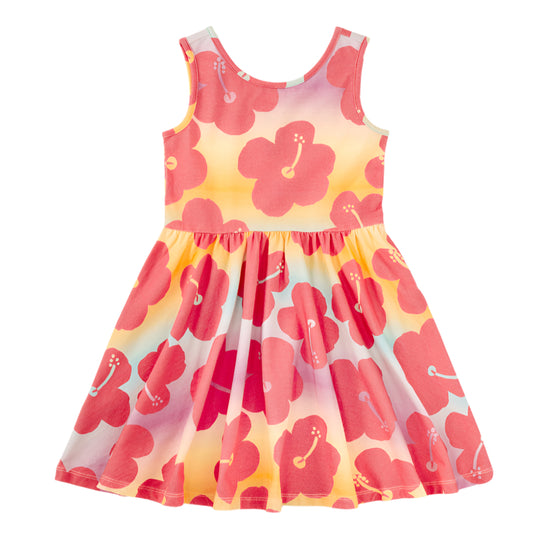 Sleeveless Ballet Dress - Rainbow Hibiscus by Tea Collection - FINAL SALE
