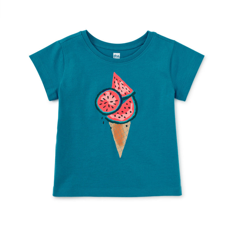Watermelon Cone Graphic Tee - Bondi Blue by Tea Collection - FINAL SALE