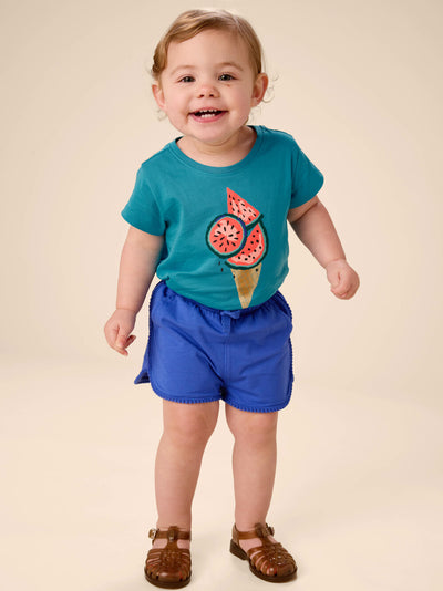 Watermelon Cone Graphic Tee - Bondi Blue by Tea Collection - FINAL SALE