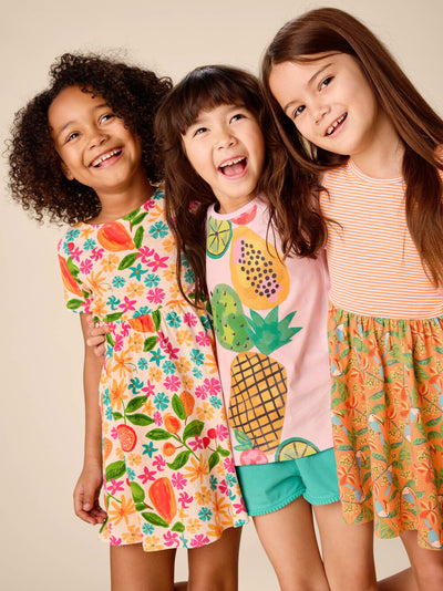 Stacked Fruit Graphic Tee - Pink Lady by Tea Collection - FINAL SALE