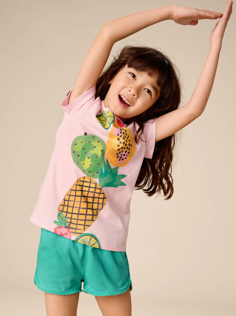 Stacked Fruit Graphic Tee - Pink Lady by Tea Collection - FINAL SALE