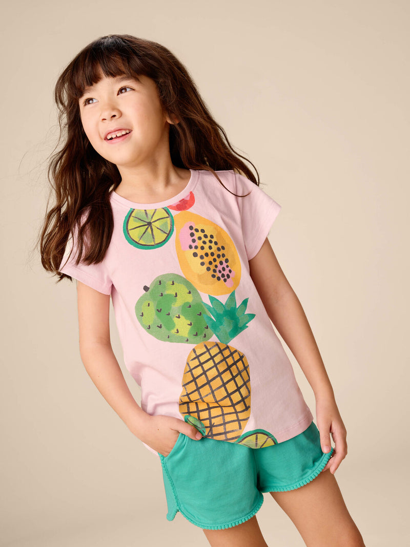 Stacked Fruit Graphic Tee - Pink Lady by Tea Collection - FINAL SALE