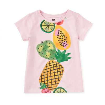 Stacked Fruit Graphic Tee - Pink Lady by Tea Collection - FINAL SALE