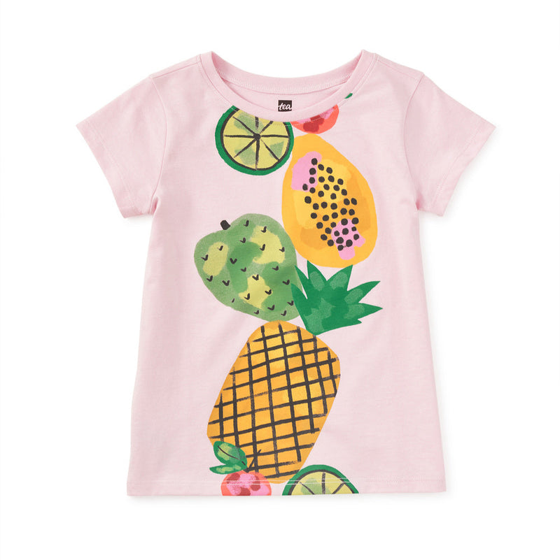 Stacked Fruit Graphic Tee - Pink Lady by Tea Collection - FINAL SALE
