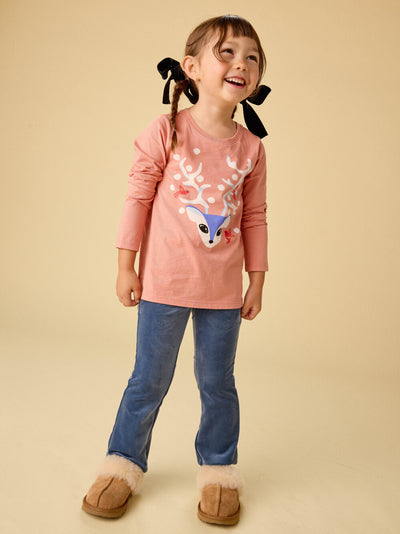 Very Velour Flare Pants - Naval Blue by Tea Collection