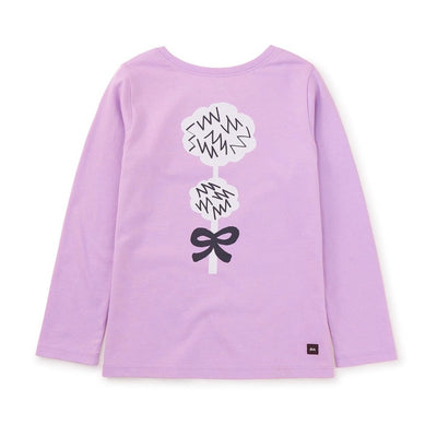 Poodle & Bow Graphic Tee -Sheer Lilac by Tea Collection