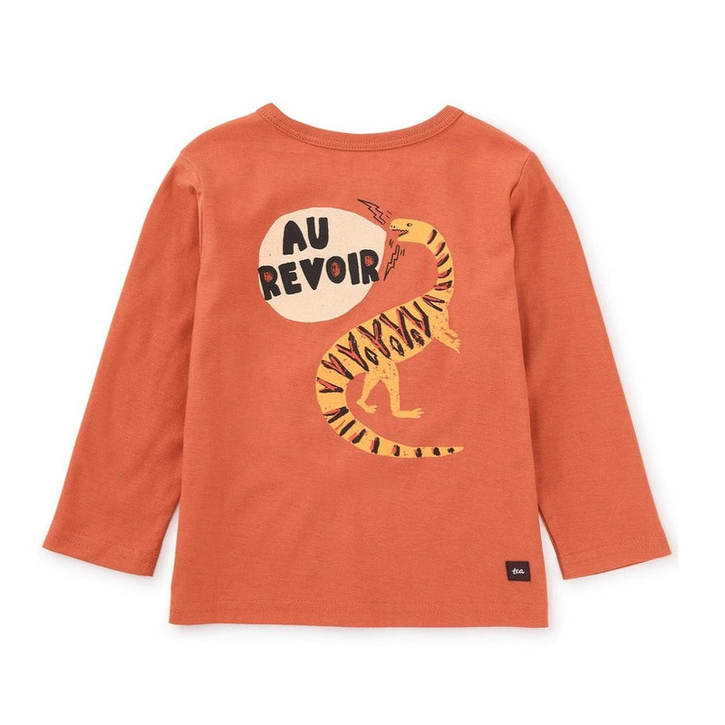 Bonjour Dino Baby Graphic Tee - Copper by Tea Collection FINAL SALE