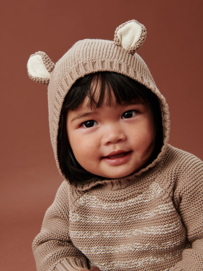 Bear Ears Baby Sweater - Cafe by Tea Collection FINAL SALE
