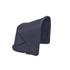 A dark navy blue baby sun canopy with a textured fabric cover, shown on a clean white background.