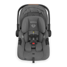 Gray baby car seat with UPPAbaby branding on a white background