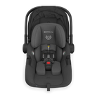Black car seat with UPPAbaby branding on a white background