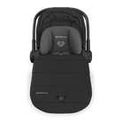 Black baby car seat with UPPAbaby logo on a white background