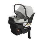 A Cosi Cosi Carrioletto infant car seat in light gray and black, shown at a three-quarter angle on a solid white background.