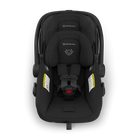 Black baby car seat with UPPAbaby branding on a white background